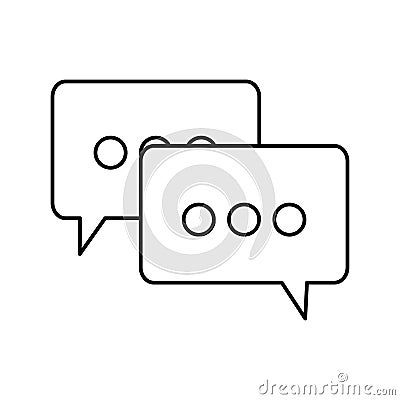 Communication bubbles silhouette style icon vector design Vector Illustration