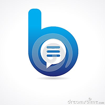 Communication business B logo Vector Illustration
