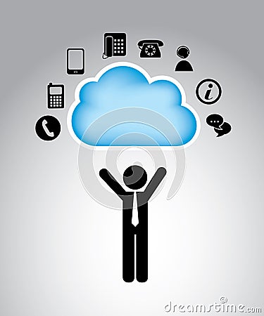 Communication clouds Vector Illustration