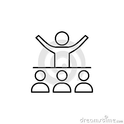 Communication, conference, group icon. Element of business people icon for mobile concept and web apps. Thin line Communication, Stock Photo