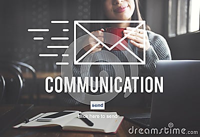 Communication Connection Correspondence Email Concept Stock Photo