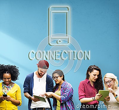 Communication Connection Internet Graphic Concept Stock Photo