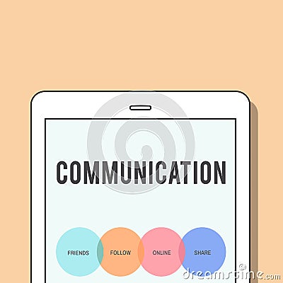 Communication Connection Networking Icon Concept Stock Photo