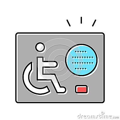 communication device for disabled color icon vector illustration Vector Illustration