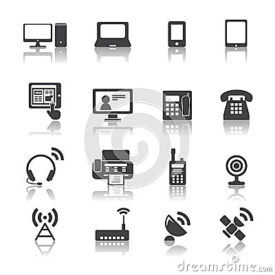 Communication device icons Vector Illustration