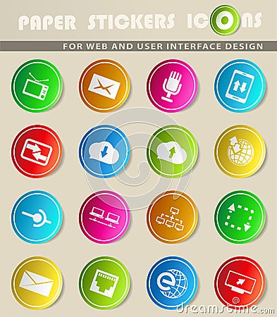 communication icon set Stock Photo