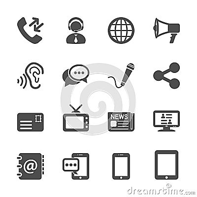 Communication icon set, vector eps10 Vector Illustration