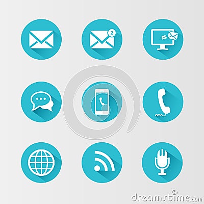 Communication icons set Vector Illustration