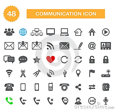 Communication icons for web Vector Illustration