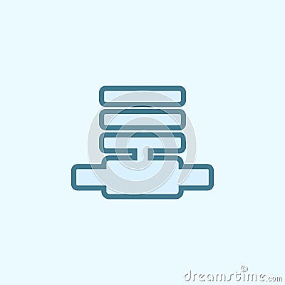 communication line field outline icon. Element of 2 color simple icon. Thin line icon for website design and development, app Stock Photo