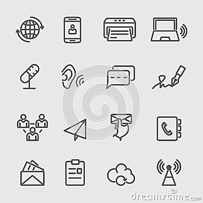 Communication line icon Vector Illustration