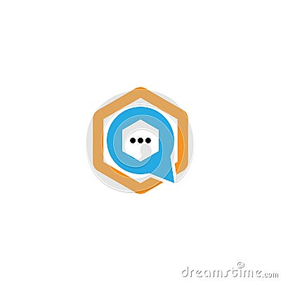 Communication logo template Cartoon Illustration