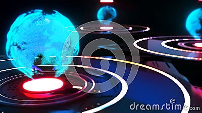 communication network world image hologram,computer science,system connection scientific Stock Photo