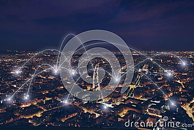 Communication technology and global business online, internet concept, connectivity Stock Photo