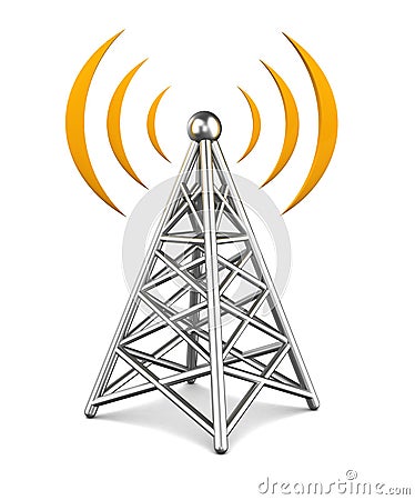 Communication tower Cartoon Illustration