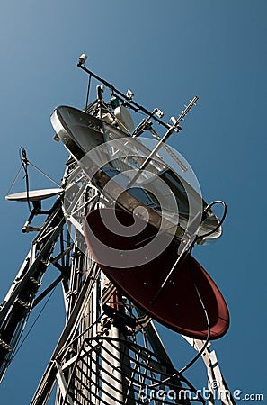 Communication Tower: Gsm, Umts, 3G and radio Stock Photo