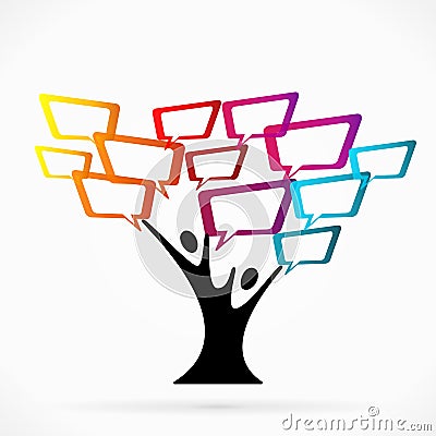 Communication tree Vector Illustration