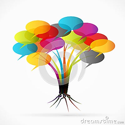 Communication tree Vector Illustration