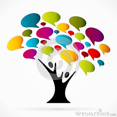 Communication tree Vector Illustration