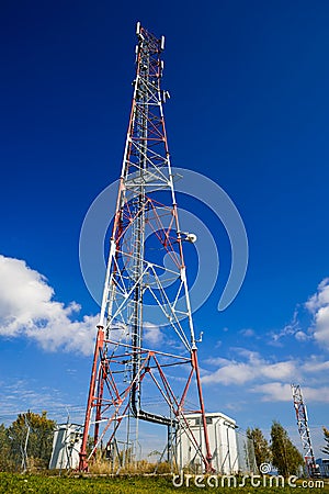 Communications GSM tower, Romania Stock Photo