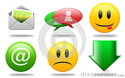 Communications icons 02 Stock Photo