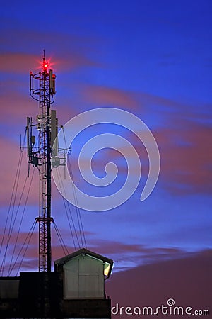 Communications Mobile Phone Radio Tower Stock Photo