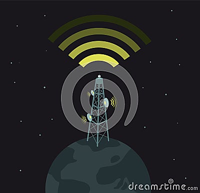Communications power / World domination Vector Illustration