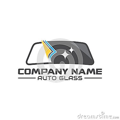 Communicative icon of auto glass and tint service Stock Photo