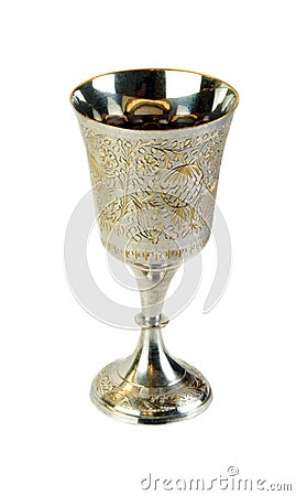 Communion Chalice on White Background Stock Photo