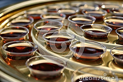Communion Wine Stock Photo