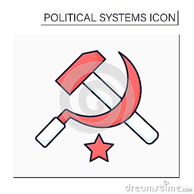 Communism color icon Vector Illustration
