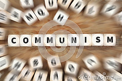 Communism socialism politics financial money economy dice business concept Stock Photo