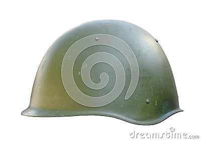 Communist military helmet Stock Photo