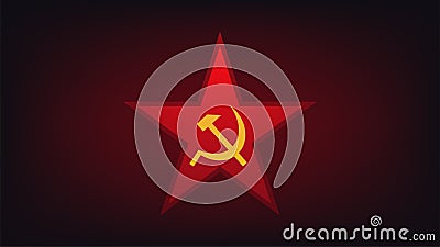 Communist star. Red socialist star Vector Illustration