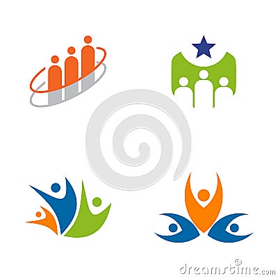 Community, adoption, care, teamwork logo design Vector Illustration