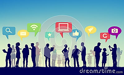 Community Business Team Digital Communication Concept Stock Photo