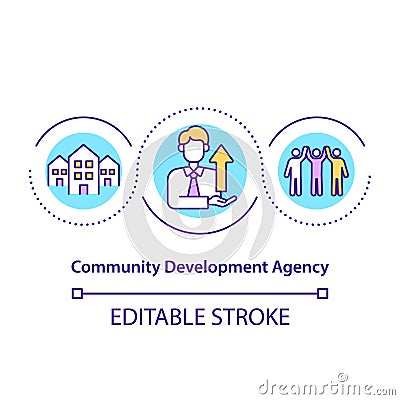 Community development agency concept icon Vector Illustration