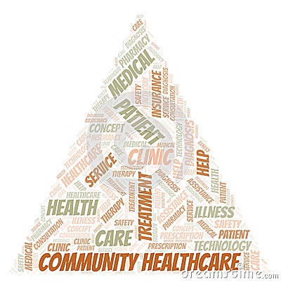 Community Healthcare word cloud Stock Photo