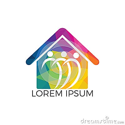 Community home logo design. Stock Photo