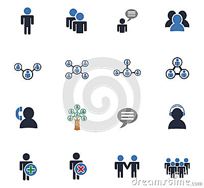 Community icon set Vector Illustration