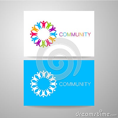 Community logo design template Vector Illustration