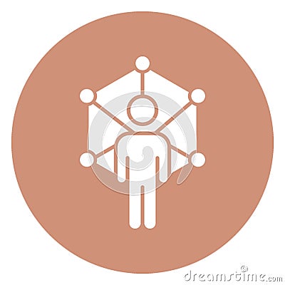 Community manager, connected users . Vector icon which can easily modify or edit Vector Illustration