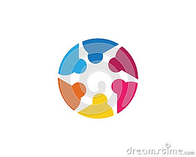 Community social icon design template Vector Illustration