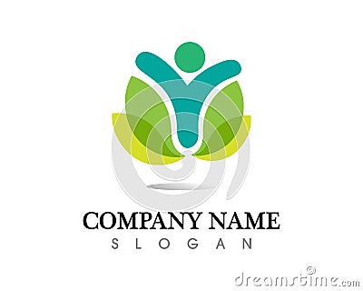 Community people care logo and symbols template Vector Illustration