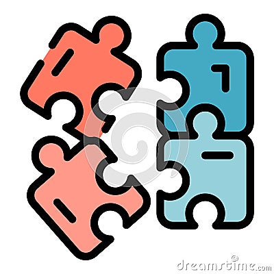 Community puzzle icon vector flat Stock Photo