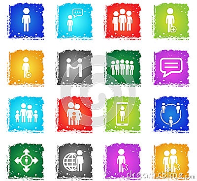 Community simply icons Stock Photo