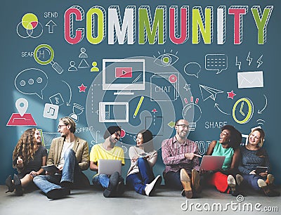 Community Society Sharing Communication Belonging Concept Stock Photo