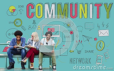 Community Society Sharing Communication Belonging Concept Stock Photo