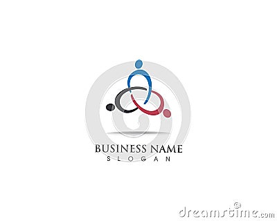 Community team work logo design template Stock Photo