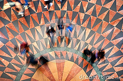 Commuters, Union Station, Los Angeles Stock Photo